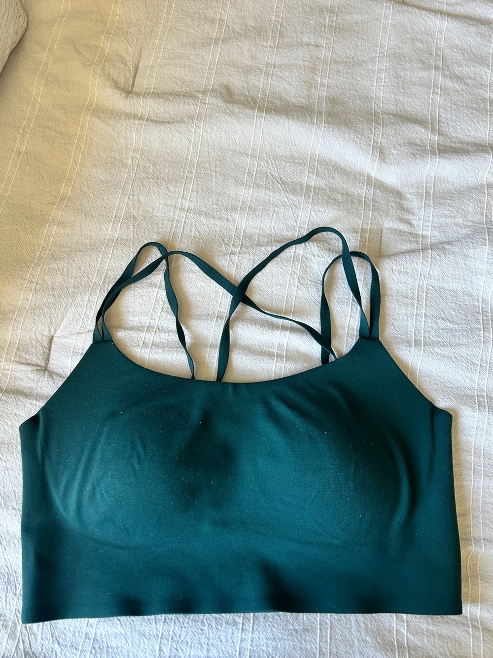 aerie Teal Green Longline Strappy Sports Bra
